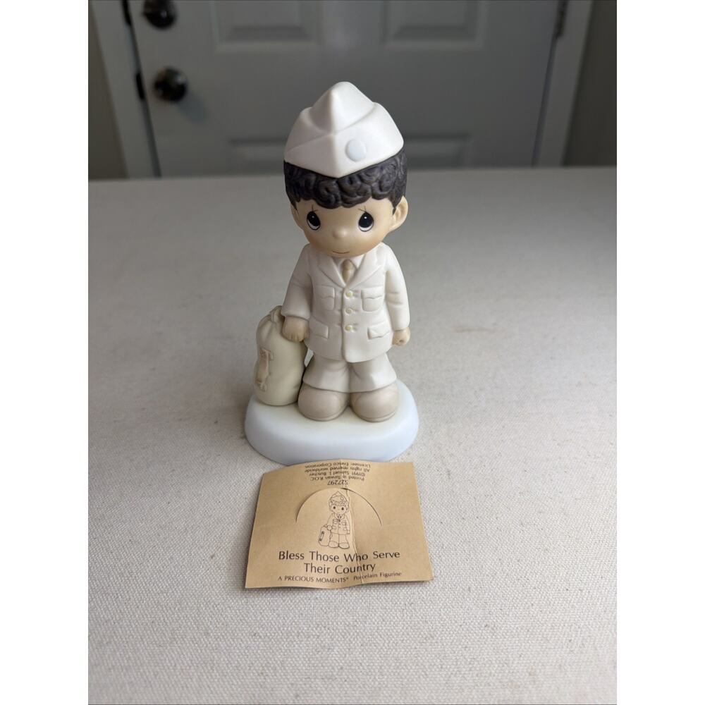 Bless Those Who Serve Their Country 527289/527297 Precious Moments 1991 Set of 2 - Picture 2 of 11